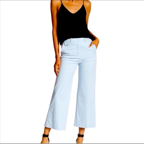 Theory Nadeema Light Blue Wide Leg Pants, Size 8. - Picture 1 of 11